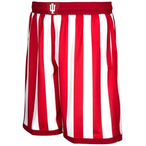 Men's adidas Red/White Indiana Hoosiers Candy Striped Shorts