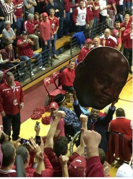 Isiah Thomas Holding Up A Gigantic Crying Michael Jordan Face As Indiana  Pummeled UNC Was Savagely Disrespectful | Barstool Sports