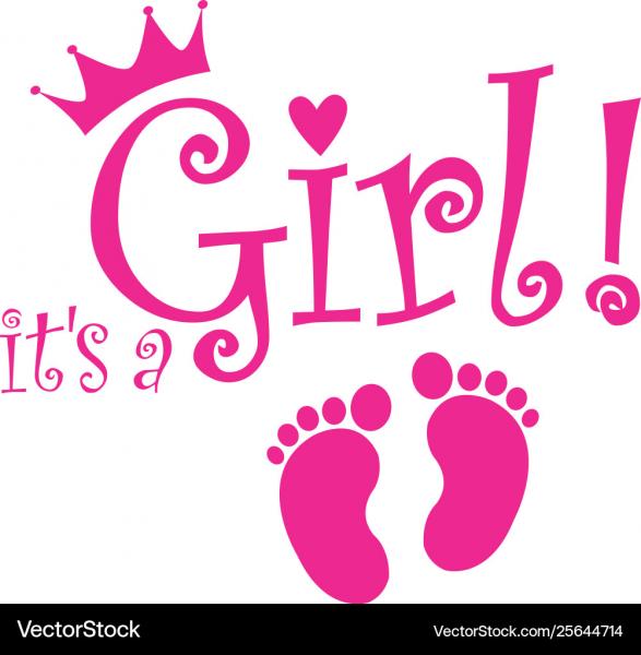 Its a girl banner Royalty Free Vector Image - VectorStock