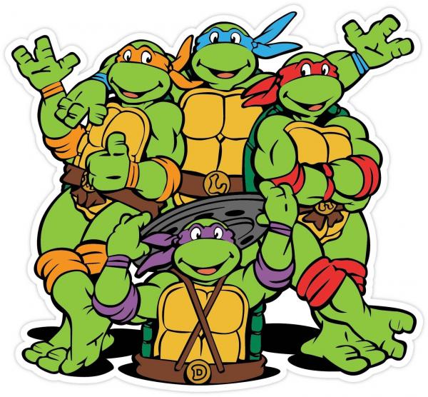 Teenage Mutant Ninja Turtles Cartoon Vinyl Sticker Decal WALL *SIZES* - Picture 1 of 1