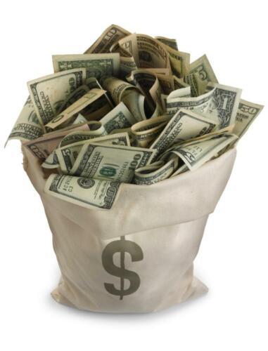 BAG OF MONEY GLOSSY POSTER PICTURE PHOTO currency dollars bills rich decor $ 418 - Picture 1 of 1
