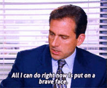 The Office Michael Scott GIF - TheOffice MichaelScott BraveFace GIFs
