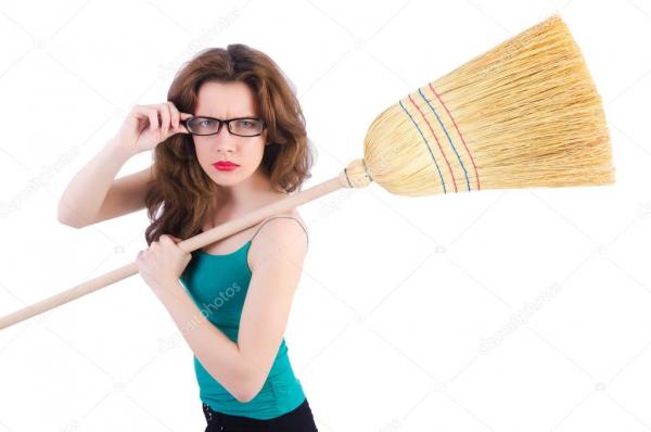 Woman with broom Stock Photos, Royalty Free Woman with broom ...