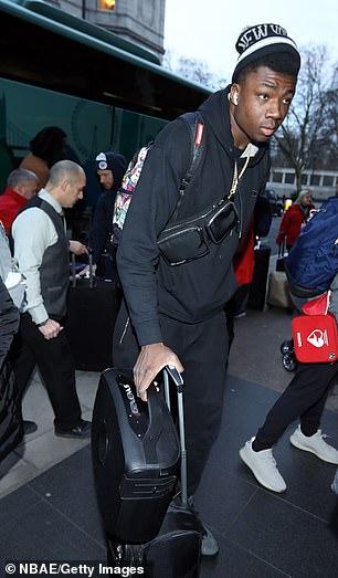 Washington Wizards arrive at London hotel ahead of NBA Global Game | Daily  Mail Online