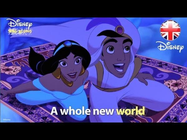 DISNEY SING-ALONGS | A Whole New World - Aladdin Lyric Video | Official  Disney UK - YouTube