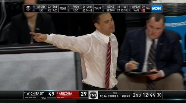 Arizona coach Sean Miller wins the March Madness of sweating through your  shirt | Mashable